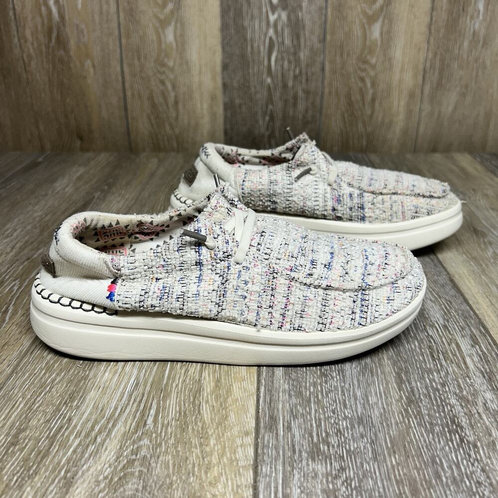 Hey Dude Wendy Boho Light Denim Women’s US Size 6 Slip-On Lightweight Shoes